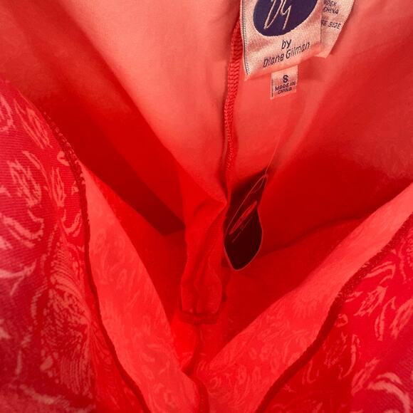 DG2 By Diane Gilman Leggings Womens Small Pink Floral Medallion Print Pull On - Picture 8 of 11